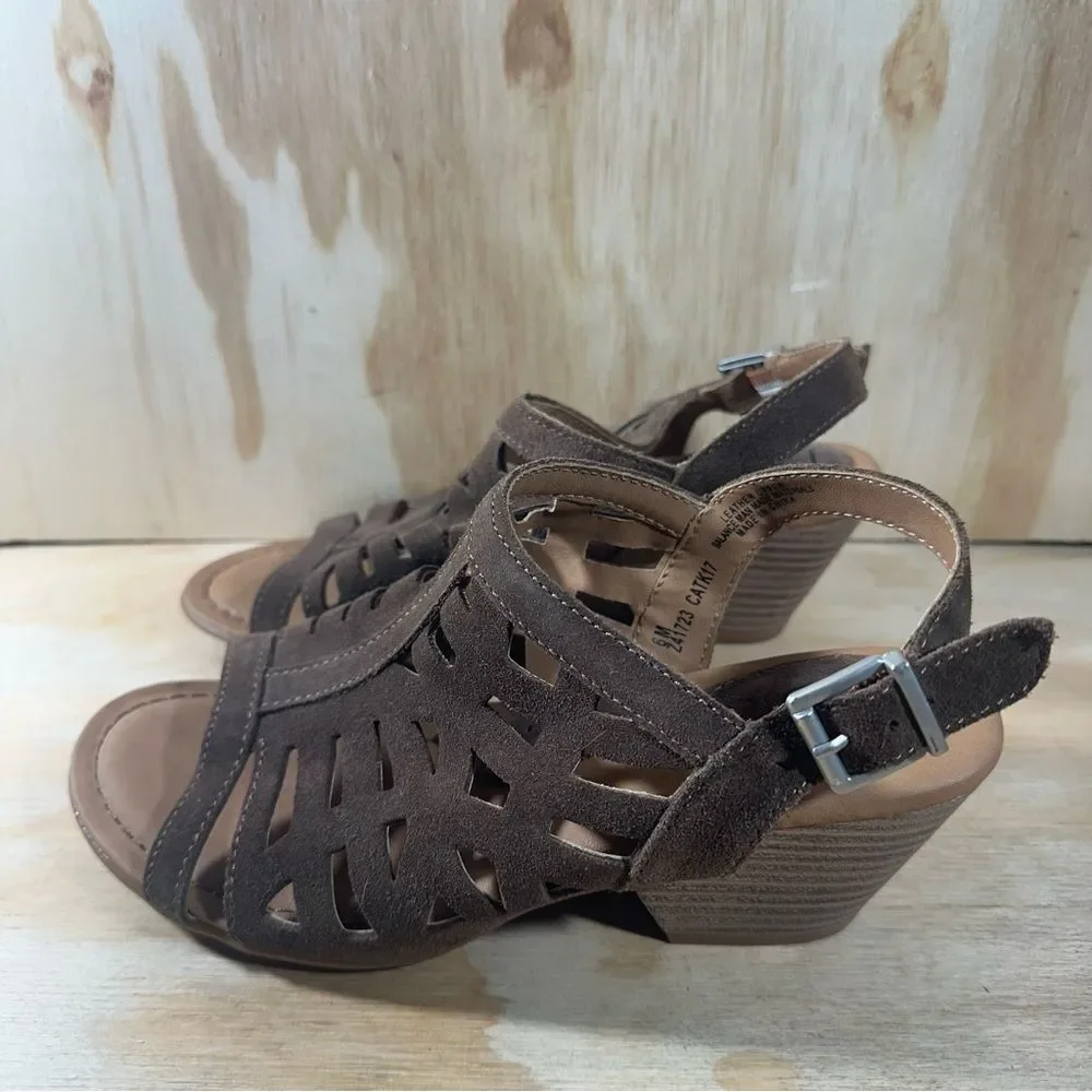 Boc Dixie Slingback Brown Sandals Women's Size 6